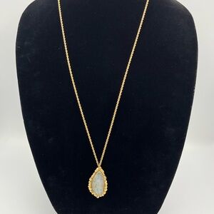 Alexis Bittar Gold Labradorite Pendant Necklace – Sculptural Elegance